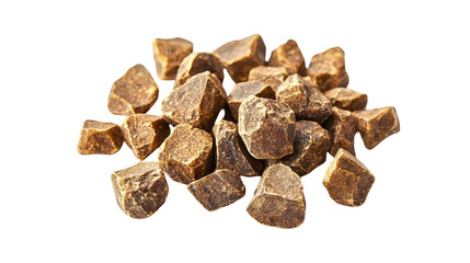 Nuggets of gold rolling stones isolated on transparent background