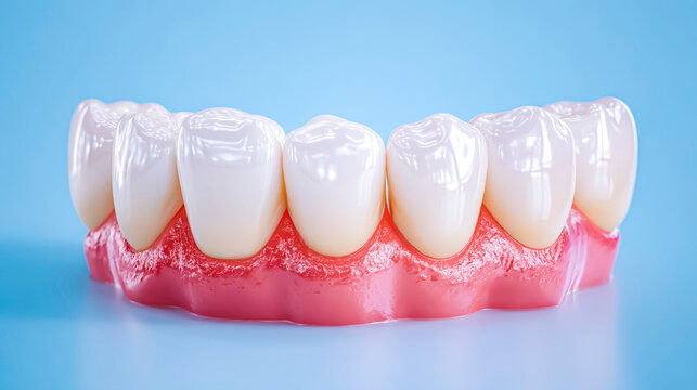 Anatomical model of teeth and gums: ideal gingival contour