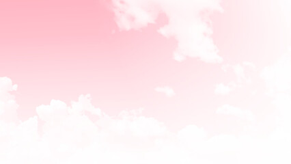 Fototapeta premium Beautiful white cloud on pink sky background. Vector graphic