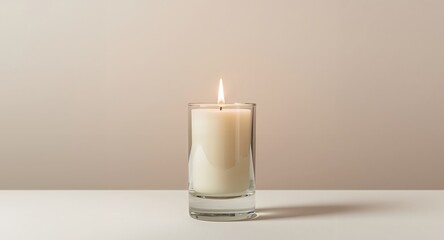 Serene Candlelight. A Study in Stillness, Light, and Minimalist Composition.
