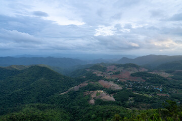 Fototapeta premium Thailand, Asia, mountains beautiful view, sunset, sunrise