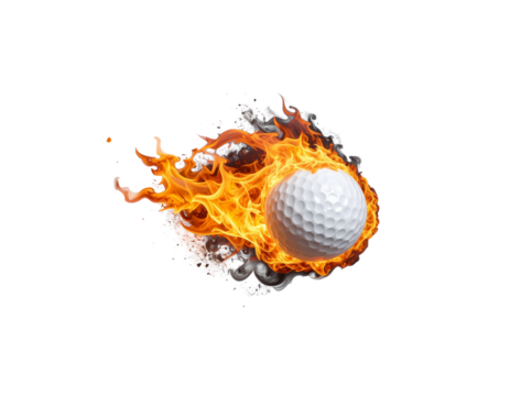 3D rendering of a white golf ball isolated on white background