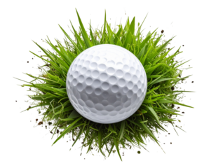 3D rendering of a white golf ball isolated on white background