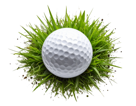 3D rendering of a white golf ball isolated on white background