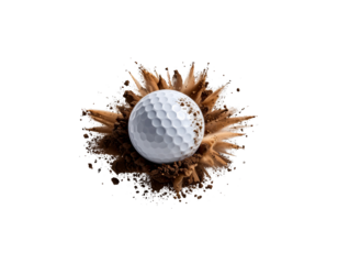 3D rendering of a white golf ball isolated on white background