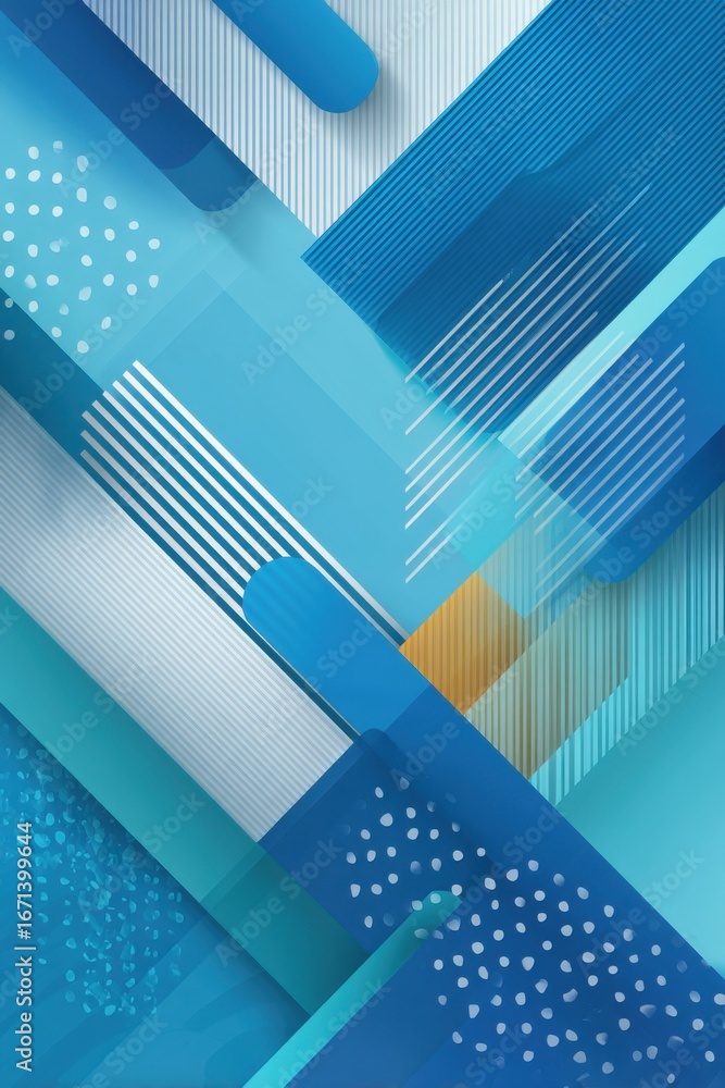 Poster abstract blue and geometric background with lines and modern design elements