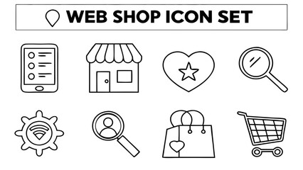 Web shop set of icons for web design