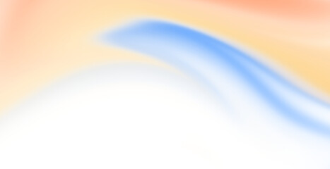 Glowing soft gradient wave shape in orange blue green color, abstract modern fluid design with transparent background