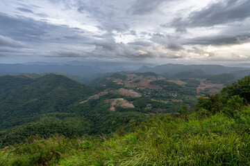 Naklejka premium Thailand, Asia, mountains beautiful view, sunset, sunrise