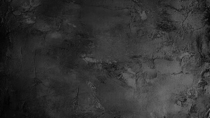 Black or dark gray concrete wall texture background. Black textured background design with copy space. Vector illustration.
