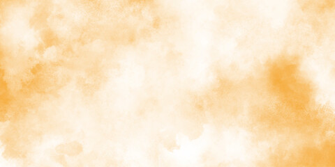 Abstract orange or white watercolor background, Sky in watercolor painting soft textured on wet white paper background, grunge orange background for any design.