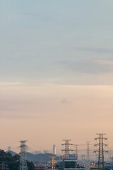 sunrise in the ctiy of guangzhou