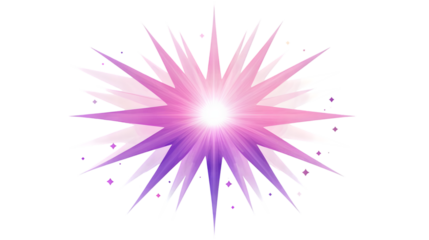 Vibrant silhouette of palm leaf with tropical colors and gradient isolated on transparent background