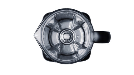 Empty blender with lid open top view isolated on a Transparent background, PNG file.