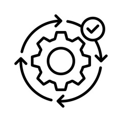 Automation Icon Vector Illustration Line Version