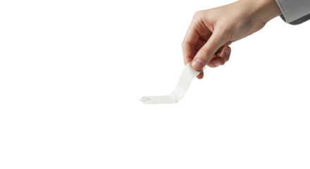 Thoughtful human hand applies tape to connect abstract grey geometric shapes on transparent surface, high-key studio light, minimalist, concept of strategic problem-solving