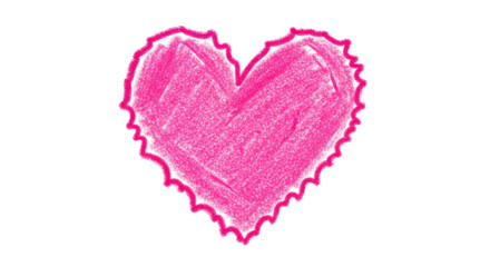 Isolated Pink Doodle Heart
