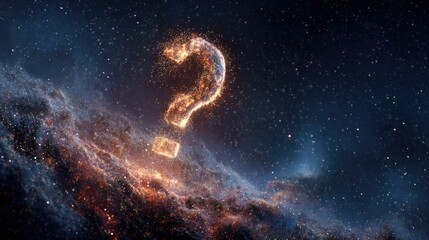 Cosmic question mark in nebula