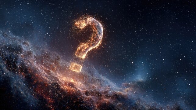Cosmic question mark in nebula
