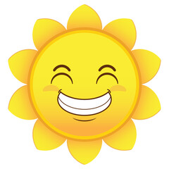 sun smile face cartoon cute