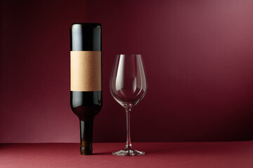Red wine on a dark red background.