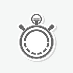Fast Processing icon sticker isolated on gray background