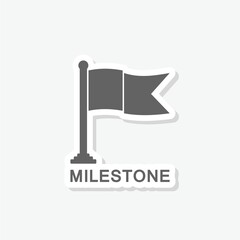 Milestone icon sticker isolated on white background