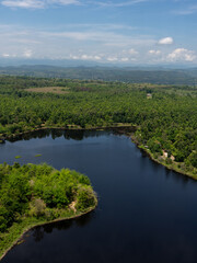 Fototapeta premium Helicopter flight chiang mai, aerial view