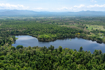 Helicopter flight chiang mai, aerial view