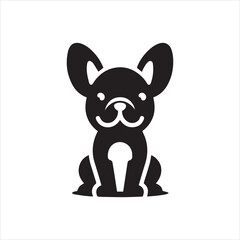 Fototapeta premium Simple Silhouette of a French Bulldog Dog.
