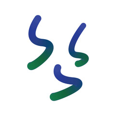 fluid gradient lines. Dynamic flowing shape. Modern vibrant graphic design