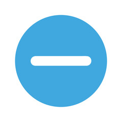 blue glossy button with exclamation mark
