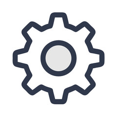 gear icon on white background