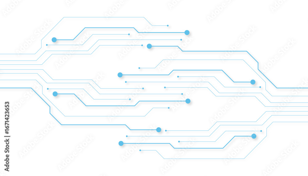 Aufkleber abstract futuristic circuit board illustration, circuit board with various technology elements. circ