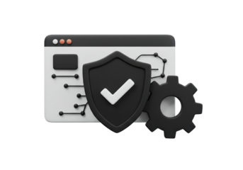 Isolated Secure and Reliable System Configuration with Validation Checkmark 3D Rendering