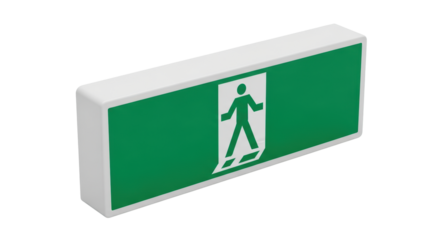 Isolated Emergency Exit Sign
