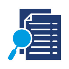 Research Icon Vector Illustration Blue Version