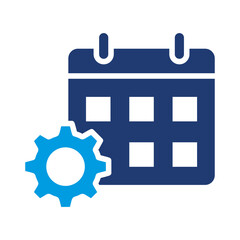 Schedule Icon Vector Illustration Blue Version