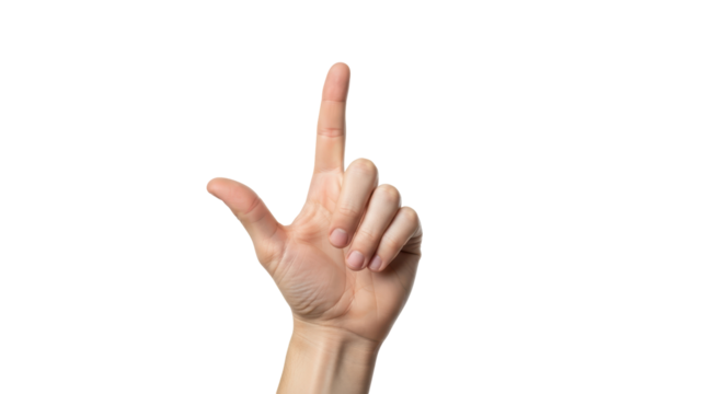 Isolated Hand Pointing Up