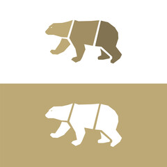 icon of ice bear for simple logo