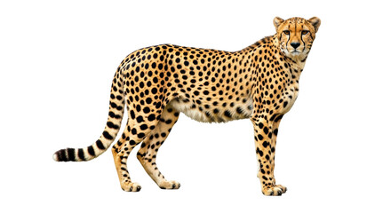 Isolated Cheetah Standing