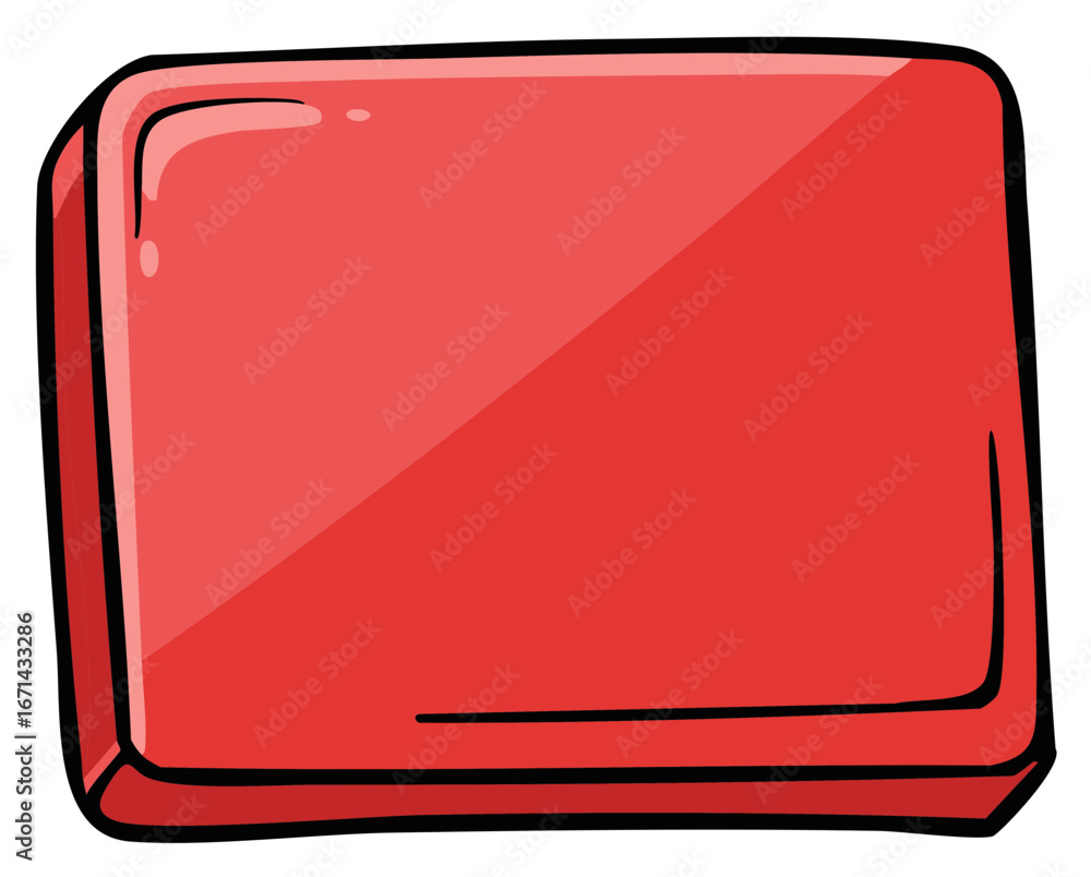 Poster red rectangular block illustration