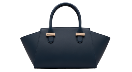 Isolated Stylish Navy Blue Handbag