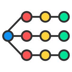 Neural Net Icon Element For Design
