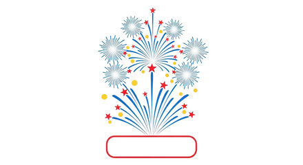 Isolated Fireworks Celebration Design