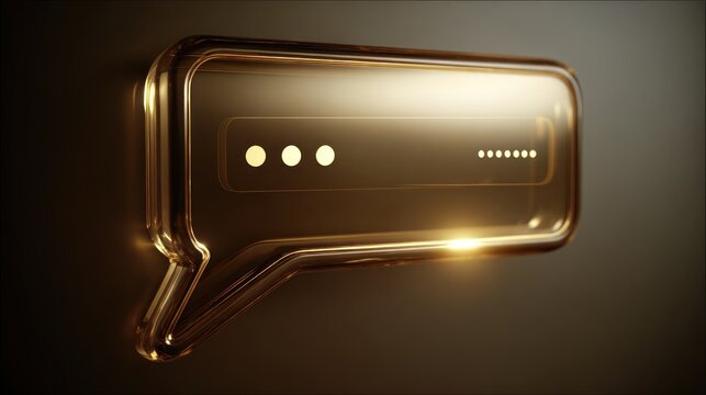 Gold speech bubble - Powered by Adobe