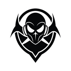 Alien Head Gaming Logo with Biohazard Style