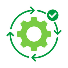 Automation Icon Vector Illustration Green Version