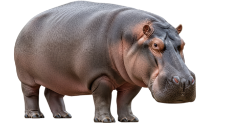 Isolated hippopotamus