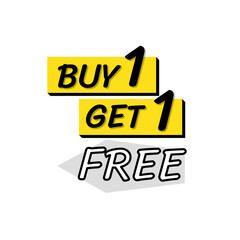 A simple, minimalist vector illustration of a promotional offer. The design features the text 